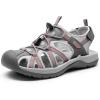 DREAM PAIRS Women’s Hiking Sandals Adventurous Summer Sports Shoes Outdoor(Grey/Coral)