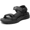 DREAM PAIRS Womens Sandals, Light Weight Hiking Sandals for Women, Comfortable Athletic Quick-Drying Walking Water Sandals With Hook And Loop Straps And Soft Insole(All Black)