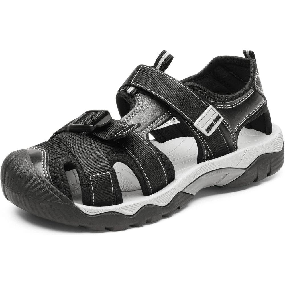 imageDREAM PAIRS Womens Closed Toe Sport Hiking Sandals Summer Outdoor Comfortable Walking Water SandalsBlack