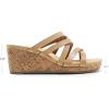 DREAM PAIRS Dressy Wedge Sandals for Women Casual Summer, Comfort Cork Strappy Platform Slides Sandals(Nude)