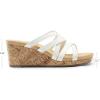 DREAM PAIRS Dressy Wedge Sandals for Women Casual Summer, Comfort Cork Strappy Platform Slides Sandals(White)