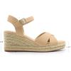 DREAM PAIRS Espadrille Dressy Wedge Sandals, Women’s Platform Sandals Casual Summer, Comfortable High Heeled Wedges with Adjustable Buckle(Nude-nubuck)