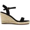 DREAM PAIRS Espadrilles Wedge Sandals for Women, Women’s Open Toe Summer Dressy Sandals with Adjustable Ankle Strap and Soft Footbed(Black)