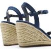 DREAM PAIRS Espadrilles Wedge Sandals for Women, Women’s Open Toe Summer Dressy Sandals with Adjustable Ankle Strap and Soft Footbed(Navy)