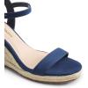 DREAM PAIRS Espadrilles Wedge Sandals for Women, Women’s Open Toe Summer Dressy Sandals with Adjustable Ankle Strap and Soft Footbed(Navy)