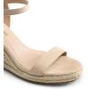 DREAM PAIRS Espadrilles Wedge Sandals for Women, Women’s Open Toe Summer Dressy Sandals with Adjustable Ankle Strap and Soft Footbed(Nude)