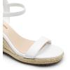 DREAM PAIRS Espadrilles Wedge Sandals for Women, Women’s Open Toe Summer Dressy Sandals with Adjustable Ankle Strap and Soft Footbed(White)