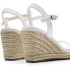 DREAM PAIRS Espadrilles Wedge Sandals for Women, Women’s Open Toe Summer Dressy Sandals with Adjustable Ankle Strap and Soft Footbed(White)