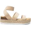 DREAM PAIRS Strappy Espadrille Platform Wedge Sandals for Women Dressy Summer, Comfortable Open Toe Sandals with Cushioned Insole and Ankle Strap Buckle(Nude)