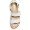 DREAM PAIRS Strappy Espadrille Platform Wedge Sandals for Women Dressy Summer, Comfortable Open Toe Sandals with Cushioned Insole and Ankle Strap Buckle(White)