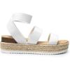 DREAM PAIRS Strappy Espadrille Platform Wedge Sandals for Women Dressy Summer, Comfortable Open Toe Sandals with Cushioned Insole and Ankle Strap Buckle(White)