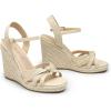 DREAM PAIRS Wedge Sandals for Women Dressy Summer, Platform Espadrille Strappy Casual Braided Heels Comfortable with Open Toe and Ankle Strap(Beige-raffia)