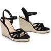 DREAM PAIRS Wedge Sandals for Women Dressy Summer, Platform Espadrille Strappy Casual Braided Heels Comfortable with Open Toe and Ankle Strap(Black-suede)
