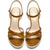 DREAM PAIRS Wedge Sandals for Women Dressy Summer, Platform Espadrille Strappy Casual Braided Heels Comfortable with Open Toe and Ankle Strap(Brown-suede)