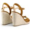 DREAM PAIRS Wedge Sandals for Women Dressy Summer, Platform Espadrille Strappy Casual Braided Heels Comfortable with Open Toe and Ankle Strap(Brown-suede)