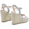 DREAM PAIRS Wedge Sandals for Women Dressy Summer, Platform Espadrille Strappy Casual Braided Heels Comfortable with Open Toe and Ankle Strap(Silver-glitter)