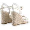 DREAM PAIRS Wedge Sandals for Women Dressy Summer, Platform Espadrille Strappy Casual Braided Heels Comfortable with Open Toe and Ankle Strap(White-pu)