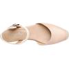 DREAM PAIRS Women’s Closed Toe Elastic Ankle Strap Espadrilles Wedge Sandals(Apricot)