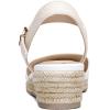DREAM PAIRS Women’s Closed Toe Elastic Ankle Strap Espadrilles Wedge Sandals(Creamy/White)