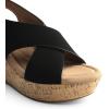 DREAM PAIRS Women’s Comfortable Ankle Strap Platform Wedge Sandals for Women Casual Dressy Summer(Black)