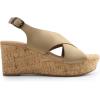 DREAM PAIRS Women’s Comfortable Ankle Strap Platform Wedge Sandals for Women Casual Dressy Summer(Khaki)