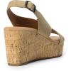 DREAM PAIRS Women’s Comfortable Ankle Strap Platform Wedge Sandals for Women Casual Dressy Summer(Khaki)