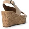 DREAM PAIRS Women’s Comfortable Ankle Strap Platform Wedge Sandals for Women Casual Dressy Summer(Nude)