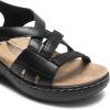 DREAM PAIRS Women’s Comfortable Arch Support Wedge Sandals Open Toe Summer Walking Shoe(Black)