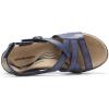 DREAM PAIRS Women’s Comfortable Arch Support Wedge Sandals Open Toe Summer Walking Shoe(Navy)