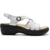 DREAM PAIRS Women’s Comfortable Arch Support Wedge Sandals Open Toe Summer Walking Shoe(White)