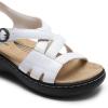 DREAM PAIRS Women’s Comfortable Arch Support Wedge Sandals Open Toe Summer Walking Shoe(White)