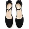 DREAM PAIRS Women’s Espadrilles Closed Toe Ankle Strap Dressy Platform Wedge Sandals(Black-1)
