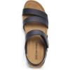 DREAM PAIRS Women’s Low Heel Wedge Sandals, Round-Toe Comfortable Casual Flatform Dress Shoes with Arch Support(Navy)