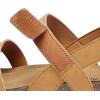 DREAM PAIRS Women’s Low Heel Wedge Sandals, Round-Toe Comfortable Casual Flatform Dress Shoes with Arch Support(Tan)