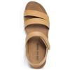 DREAM PAIRS Women’s Low Heel Wedge Sandals, Round-Toe Comfortable Casual Flatform Dress Shoes with Arch Support(Tan)