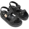 DREAM PAIRS Women’s Low Wedge Sandals Comfortable Arch Support Platform Open toe Casual Dressy Flat Summer Sandals with Adjustable Straps(Black-raffia)