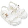 DREAM PAIRS Women’s Low Wedge Sandals Comfortable Arch Support Platform Open toe Casual Dressy Flat Summer Sandals with Adjustable Straps(White)