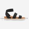 DREAM PAIRS Women’s Open Toe Ankle Strap Espadrille Casual Flatform Platform Wedge Sandals(Black)