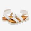 DREAM PAIRS Women’s Open Toe Ankle Strap Espadrille Casual Flatform Platform Wedge Sandals(White)