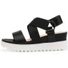 DREAM PAIRS Women’s Open Toe Ankle Strap Platform Wedge Sandals(Black)