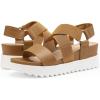 DREAM PAIRS Women’s Open Toe Ankle Strap Platform Wedge Sandals(Camel)