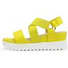 DREAM PAIRS Women’s Open Toe Ankle Strap Platform Wedge Sandals(Neon/Lime)