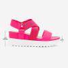 DREAM PAIRS Women’s Open Toe Ankle Strap Platform Wedge Sandals(Neon/Pink)