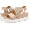 DREAM PAIRS Women’s Open Toe Ankle Strap Platform Wedge Sandals(Nude)