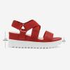 DREAM PAIRS Women’s Open Toe Ankle Strap Platform Wedge Sandals(Red)