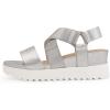 DREAM PAIRS Women’s Open Toe Ankle Strap Platform Wedge Sandals(Silver)