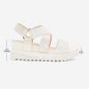 DREAM PAIRS Women’s Open Toe Ankle Strap Platform Wedge Sandals(White)