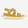DREAM PAIRS Women’s Open Toe Ankle Strap Platform Wedge Sandals(Yellow)