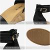 DREAM PAIRS Women’s Open Toe Buckle Ankle Strap Platform Wedge Sandals Summer Shoes.(Black/Pu)