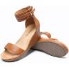 DREAM PAIRS Women’s Open Toe Buckle Ankle Strap Platform Wedge Sandals Summer Shoes.(Camel/Pu)